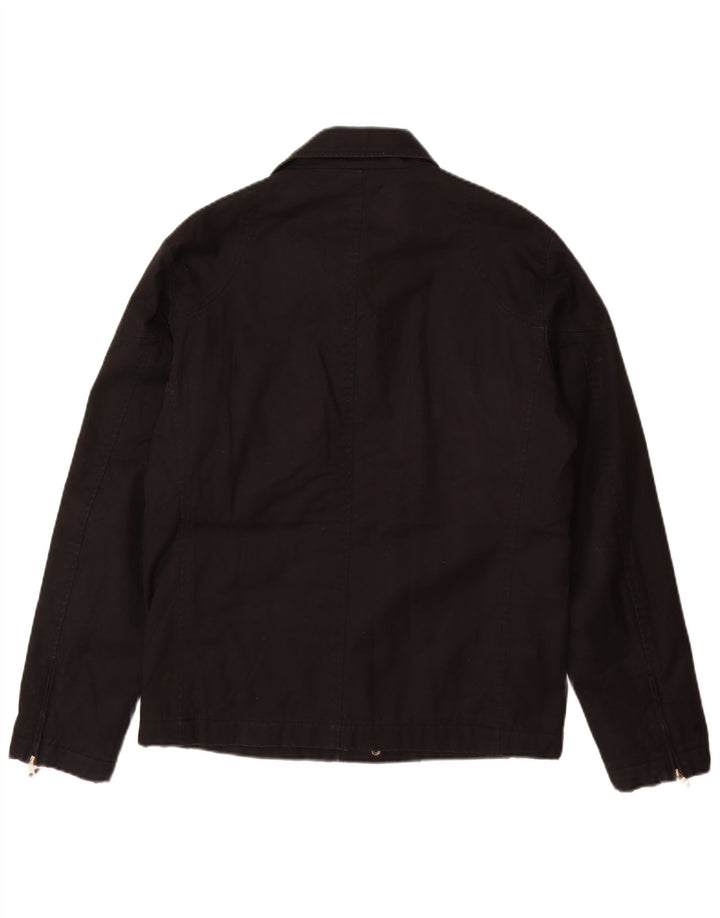 ZARA Mens Utility Jacket UK 38 Medium Black Cotton