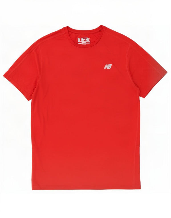 New Balance Mens T-Shirt Top Large Red Polyester