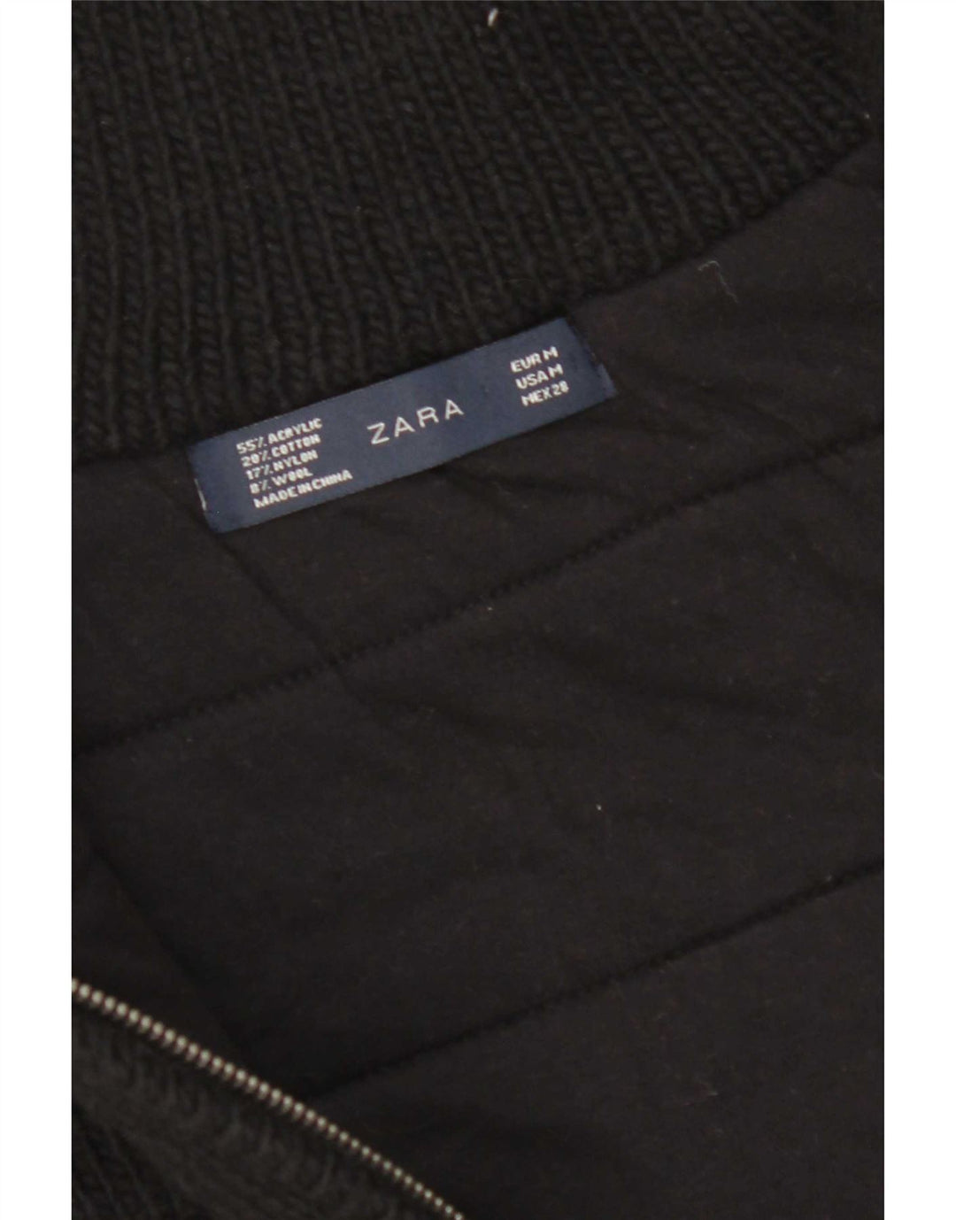Zara Womens Knit Gilet UK 14 Medium Black Acrylic