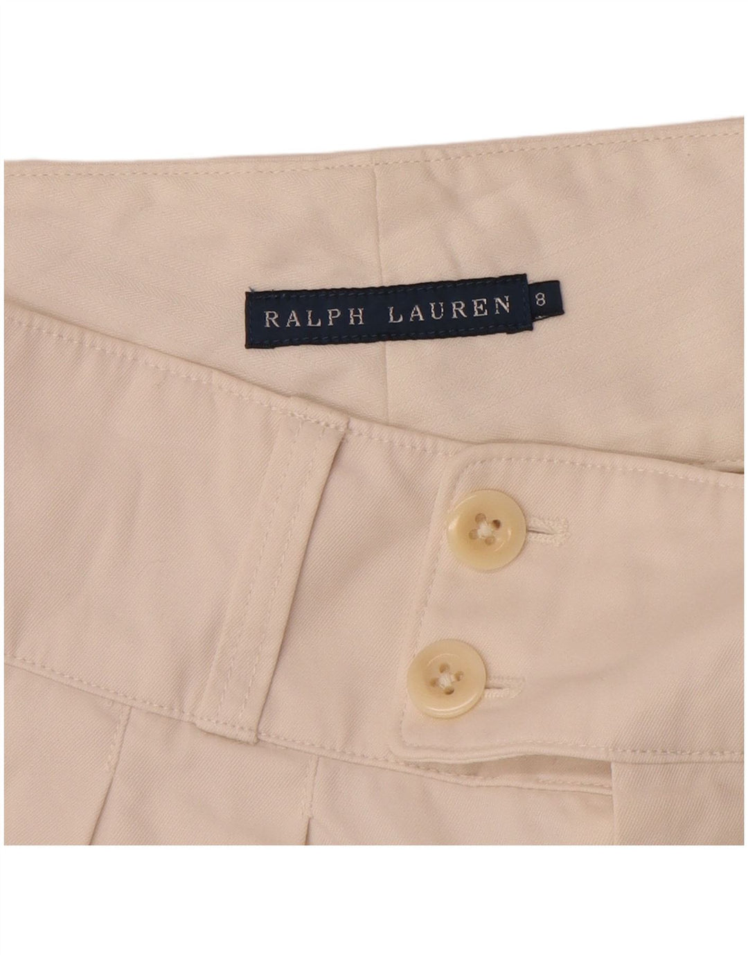 Ralph Lauren Womens Pegged Chino Shorts US 8 Medium W30 White Cotton