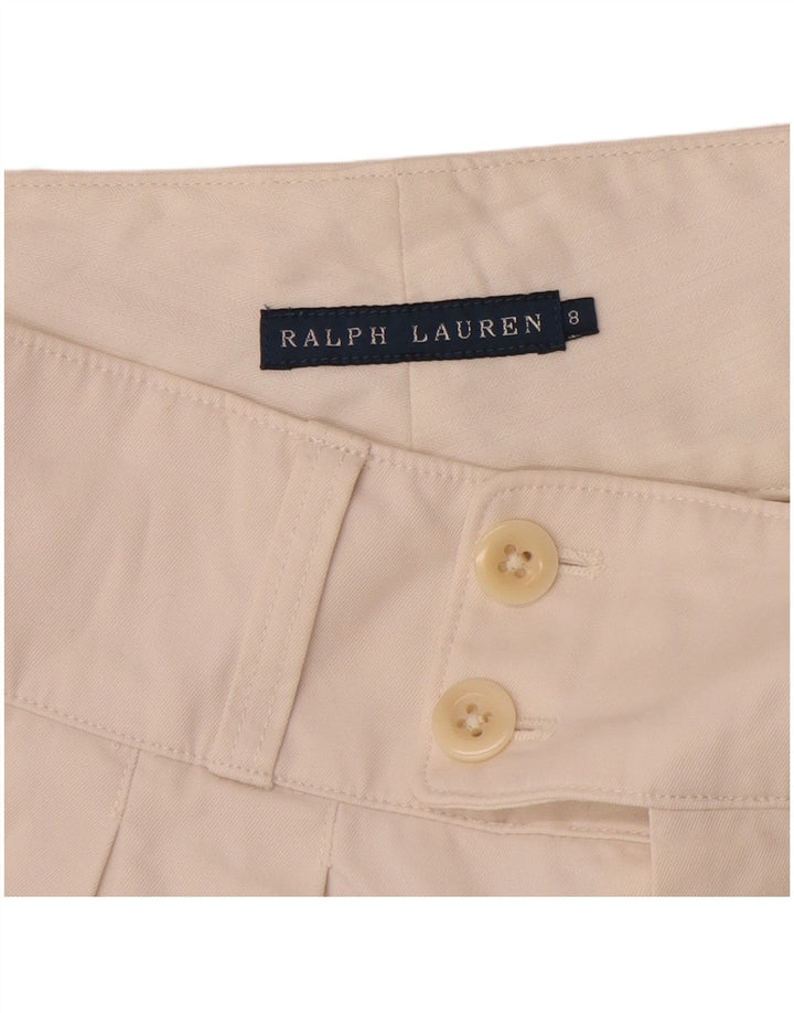 Ralph Lauren Womens Pegged Chino Shorts US 8 Medium W30 White Cotton