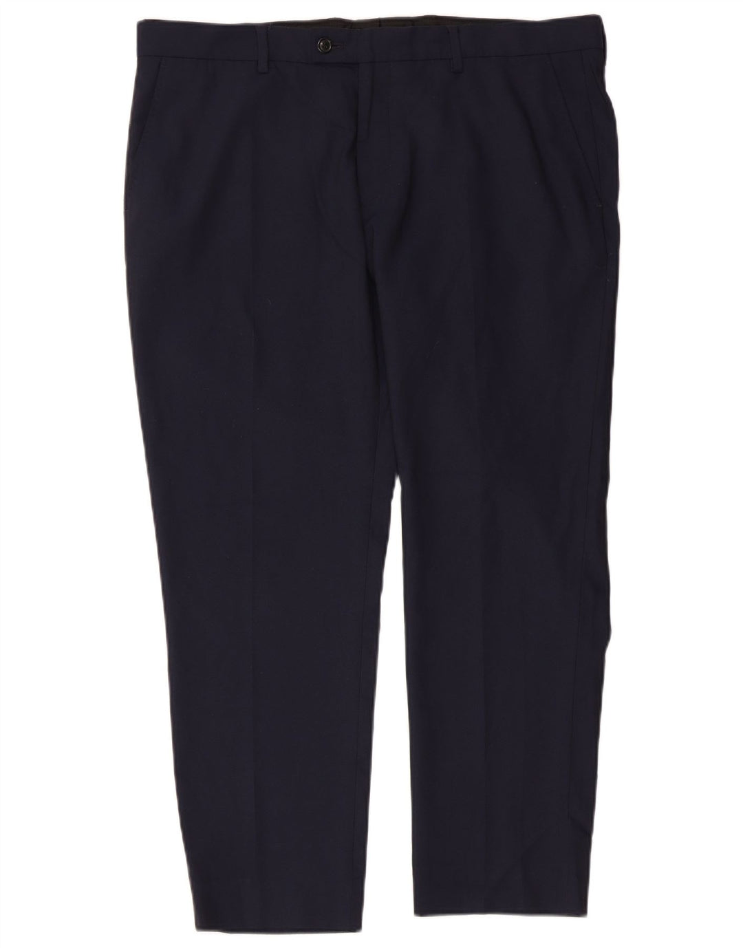 ZARA Mens Slim Suit Trousers W36 L26 Navy Blue