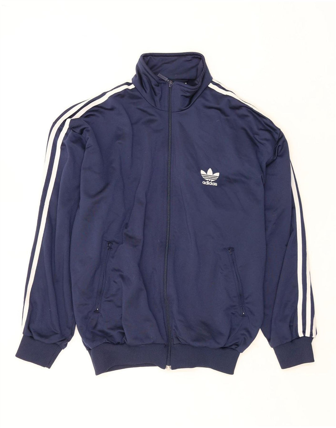ADIDAS Mens Loose Fit Tracksuit Top Jacket UK 34/36 Small Navy Blue
