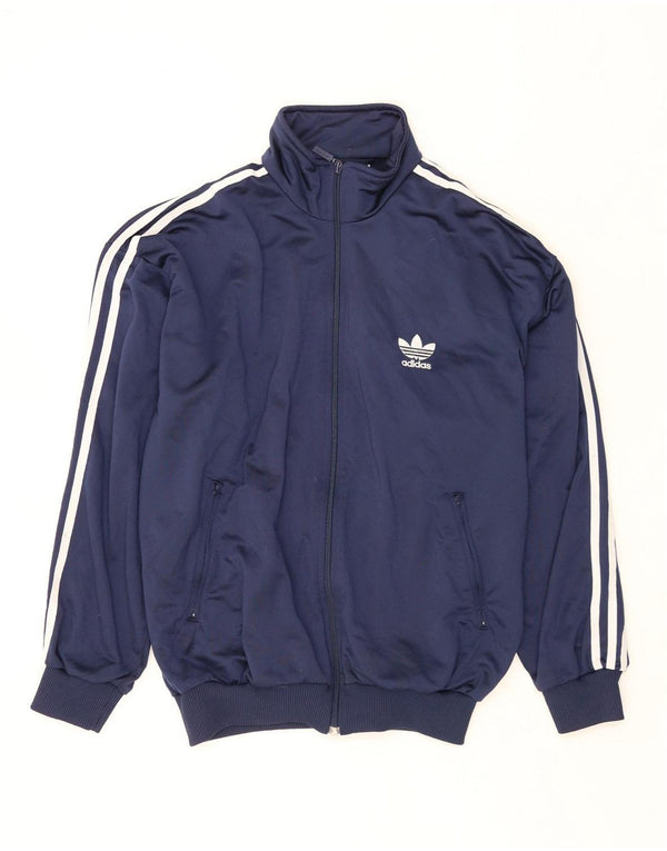 ADIDAS Mens Loose Fit Tracksuit Top Jacket UK 34/36 Small Navy Blue