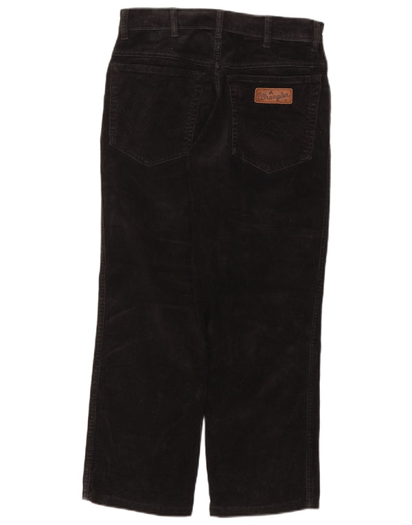 WRANGLER Mens Texas Stretch Corduroy Cropped Trousers W30 L25 Black
