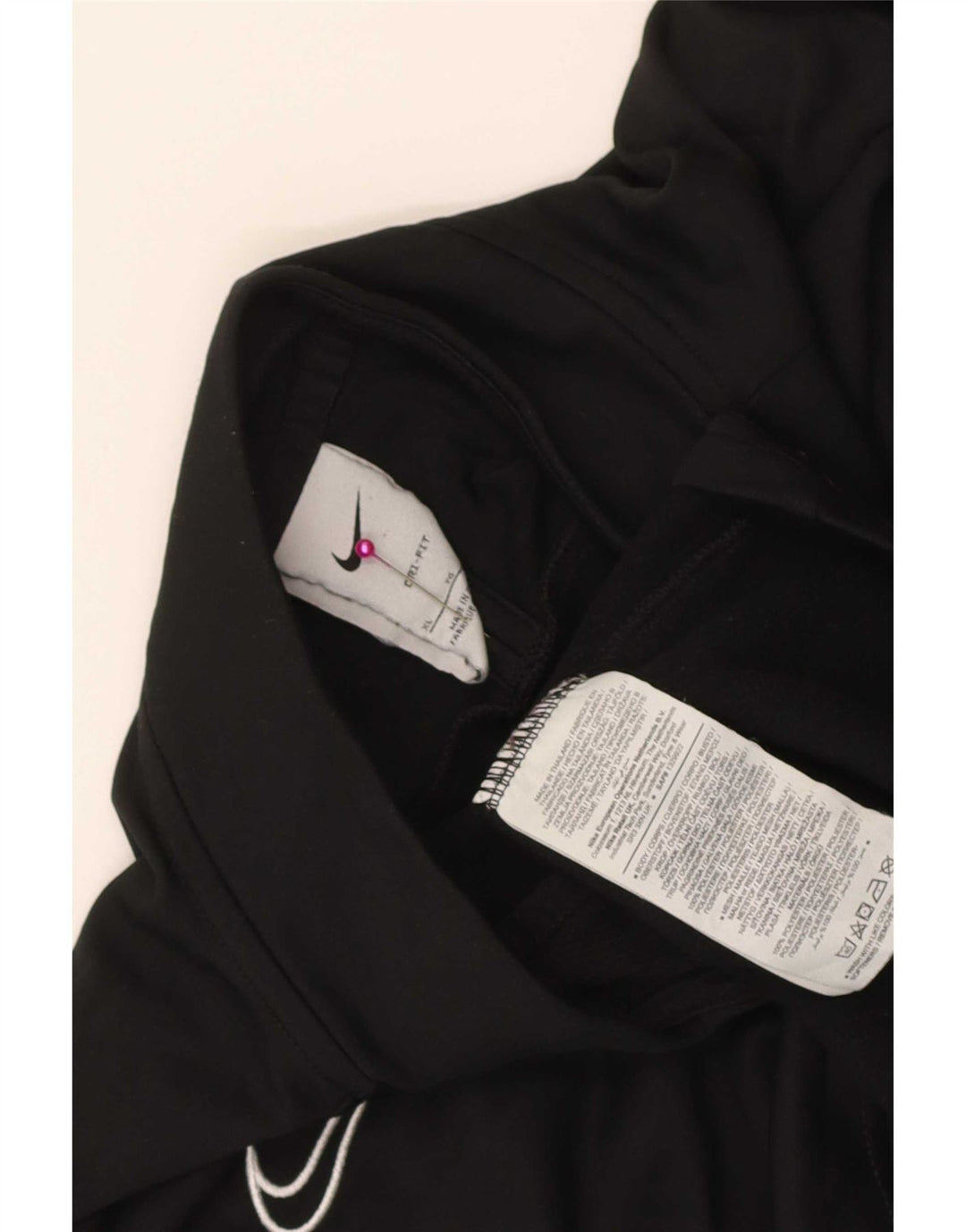 Nike Mens Dri Fit Zip Neck Pullover Tracksuit Top XL Black Colourblock