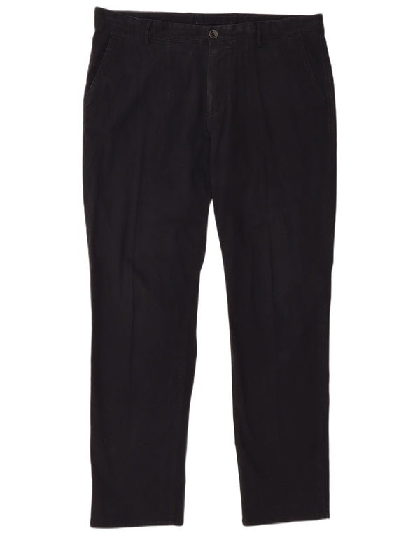 MASSIMO DUTTI Mens Regular Fit Chino Trousers EU 44 Large W34 L31 Black