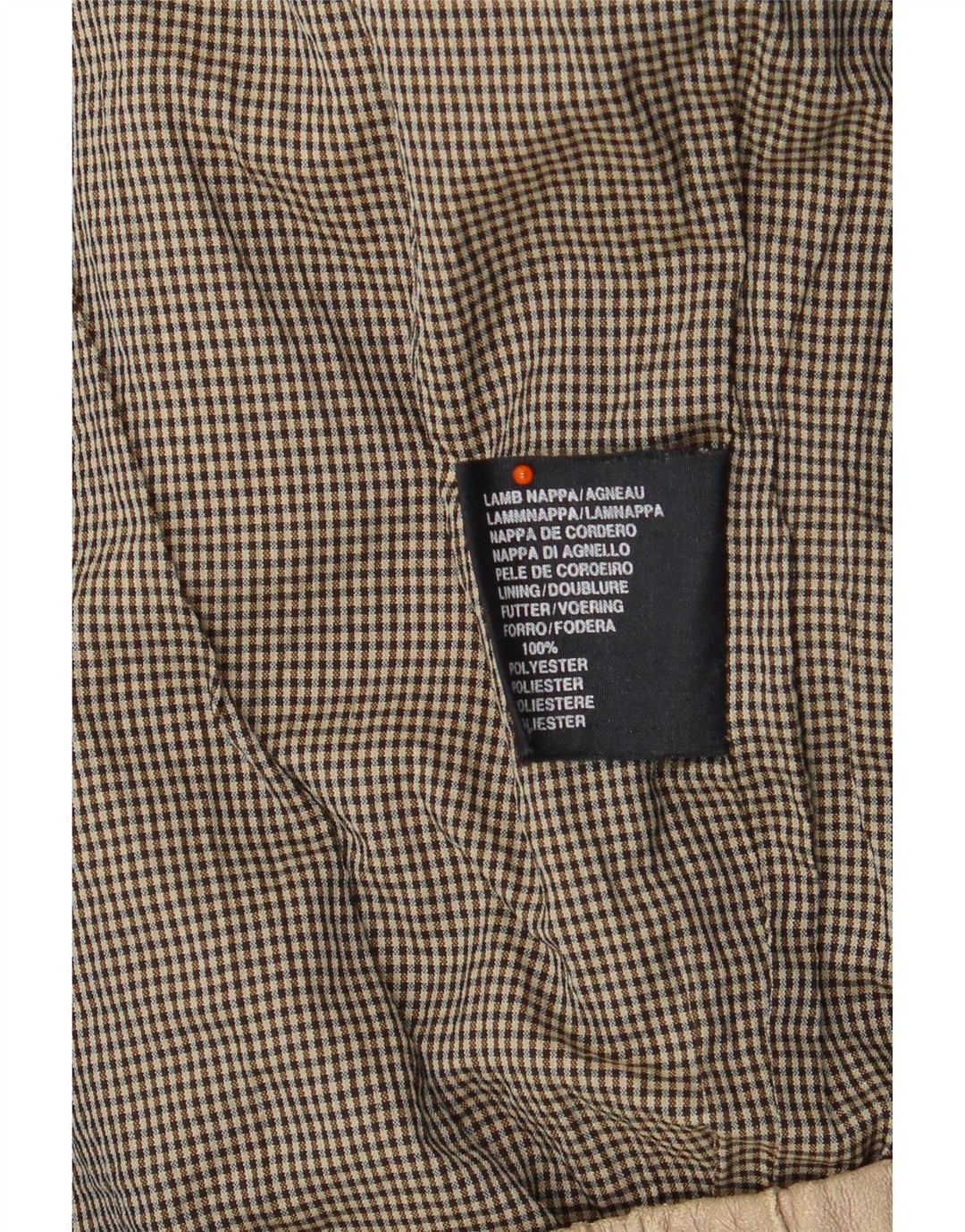 Vintage Mens Leather Jacket UK 42 XL Beige