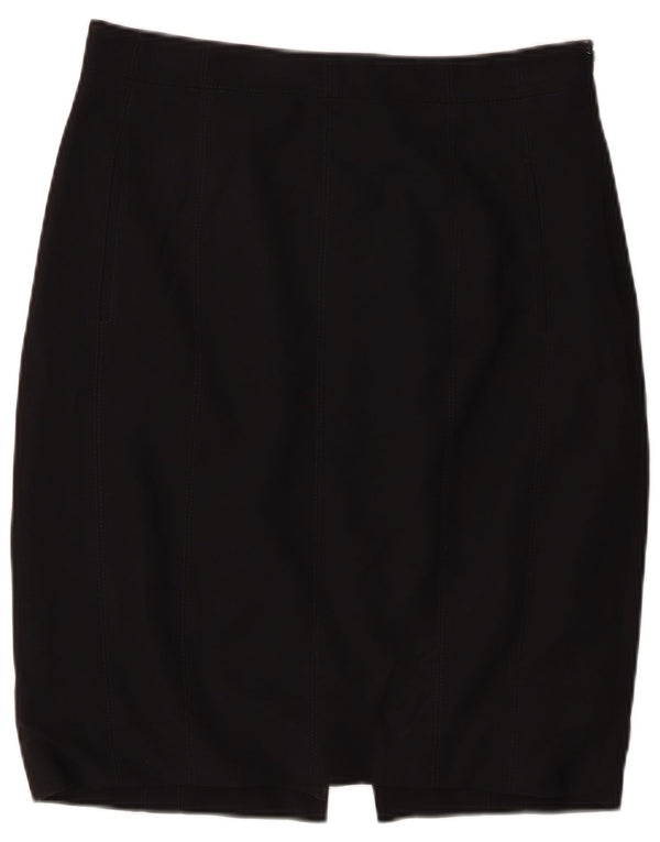 Karen Millen Womens Pencil Skirt UK 14 Large W30  Black Wool