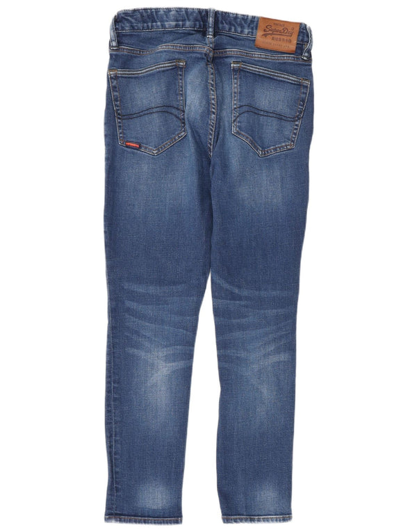 Superdry Mens Skinny Jeans W32 L27 Navy Blue Cotton