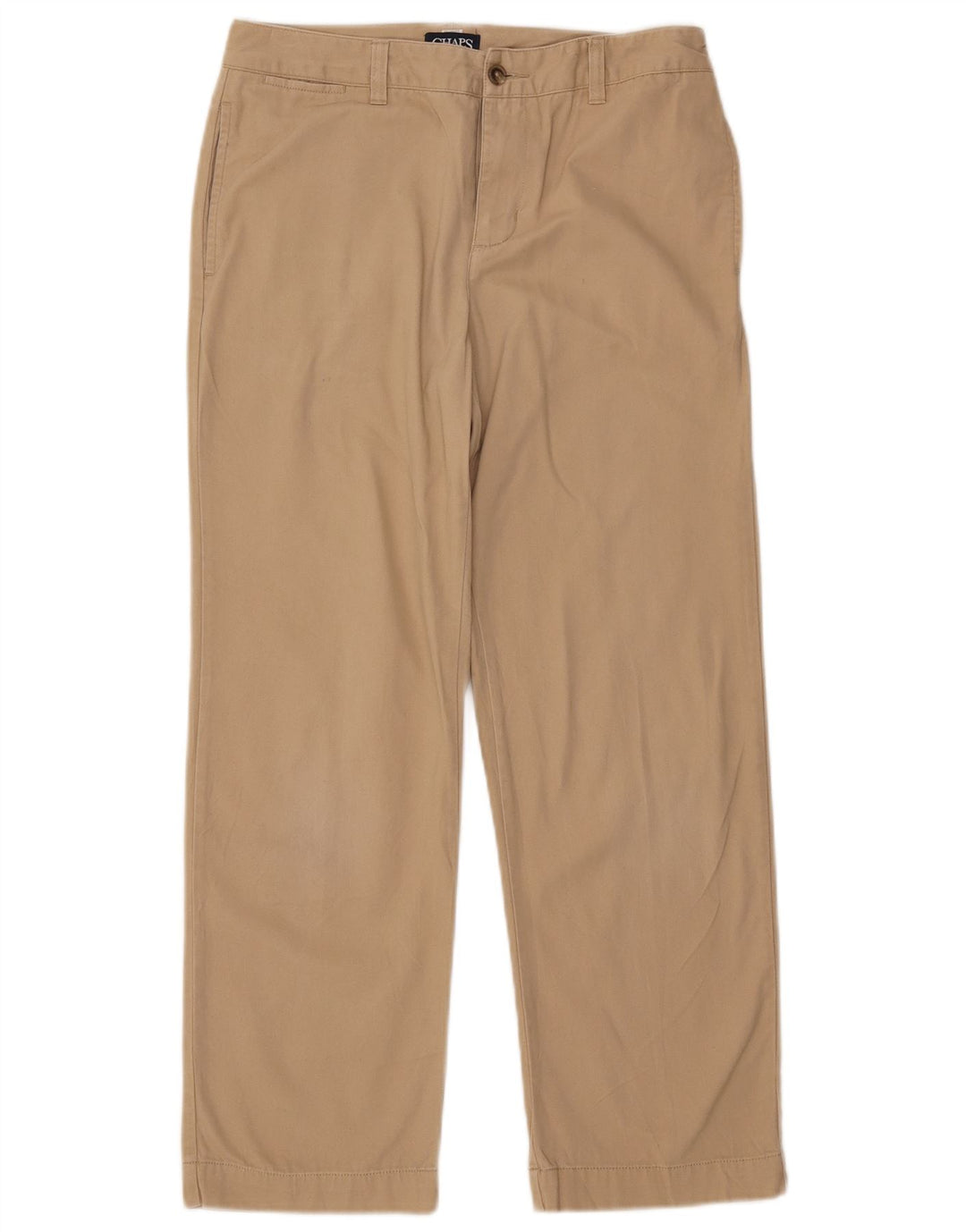 Chaps Boys Husky Straight Chino Trousers 11-12 Years W29 L26 Beige Cotton
