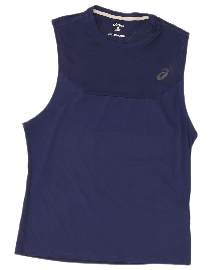 Asics Womens Vest Top UK 16 Large Navy Blue Polyester