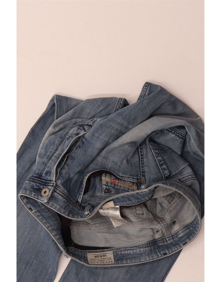 Diesel Mens Iakop Regular Slim Tapered Jeans W34 L34 Blue Cotton