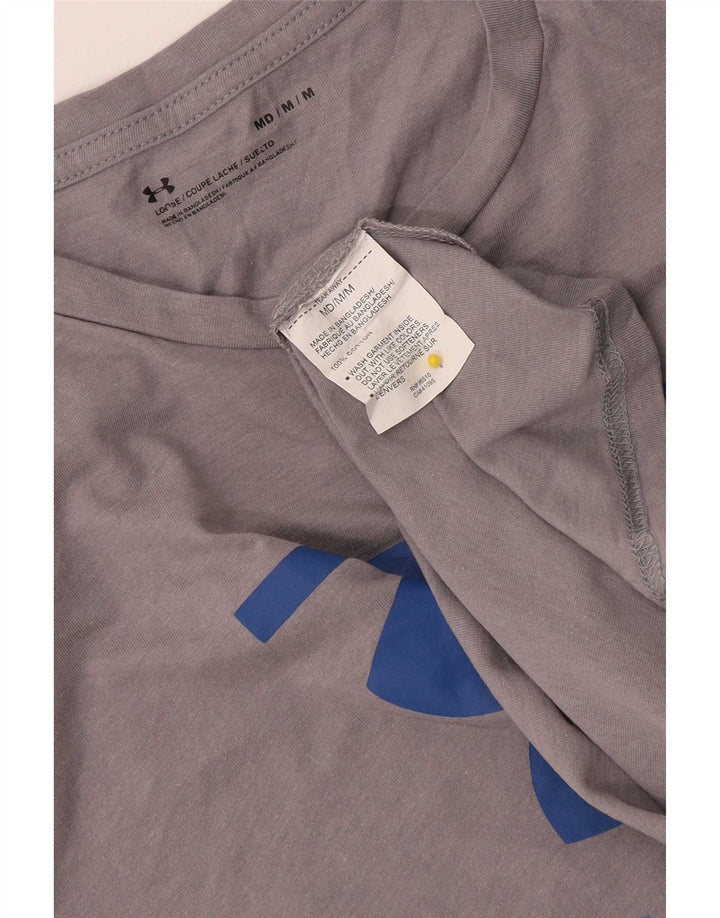 Under Armour Mens Graphic T-Shirt Top Medium Grey Cotton
