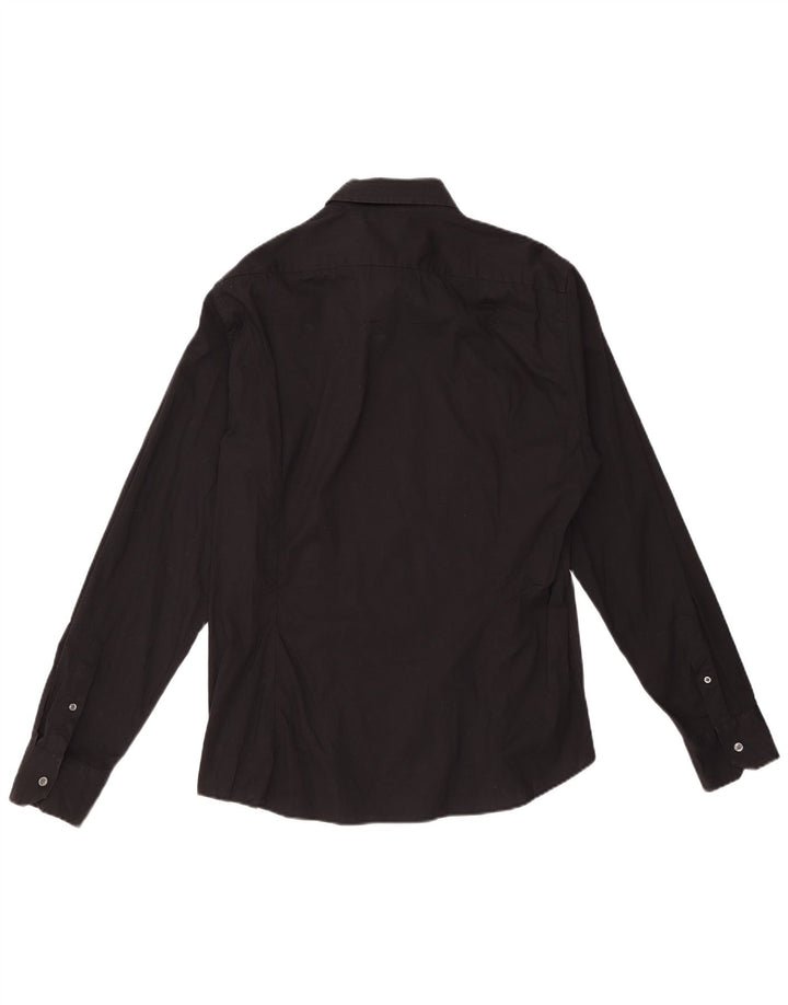 BENETTON Mens Shirt XL Black Cotton
