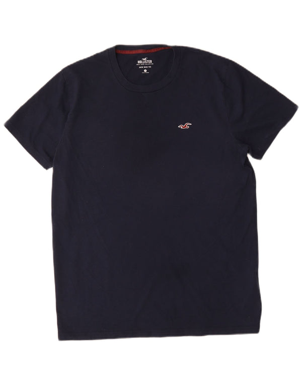 Hollister Mens T-Shirt Top Medium Navy Blue Cotton