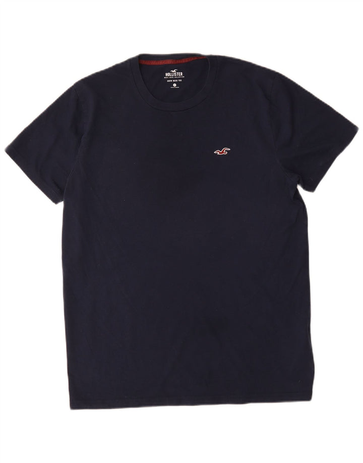 Hollister Mens T-Shirt Top Medium Navy Blue Cotton