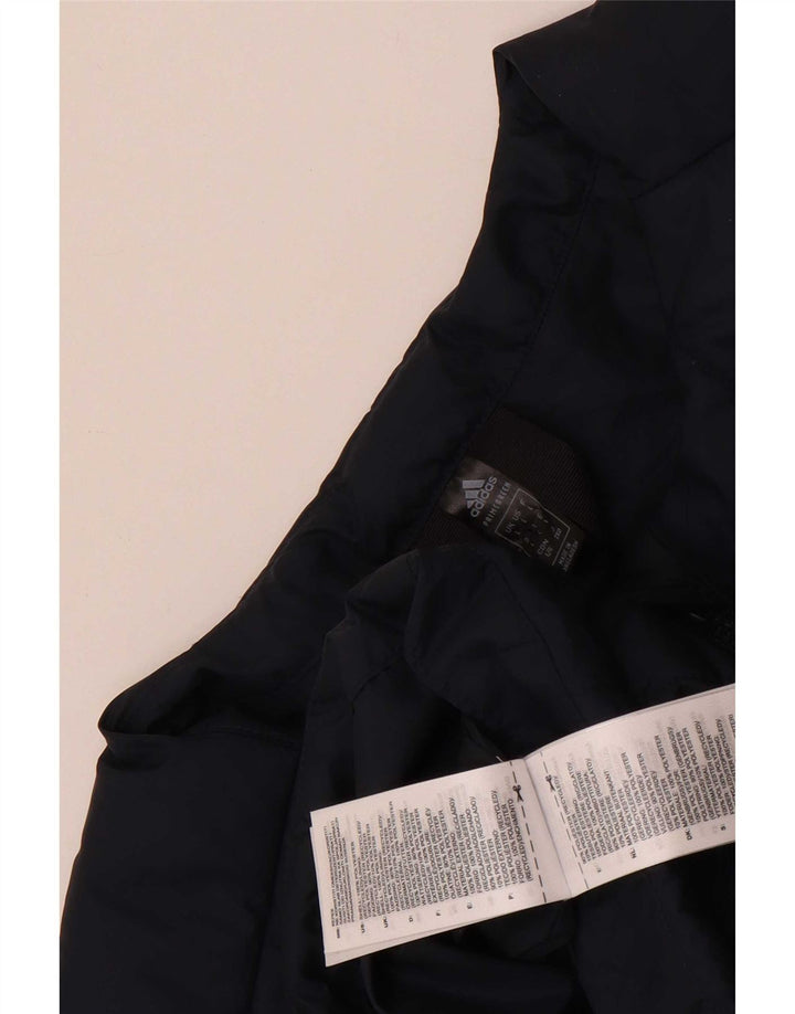 Adidas Mens Padded Jacket UK 40 Large Navy Blue Polyester