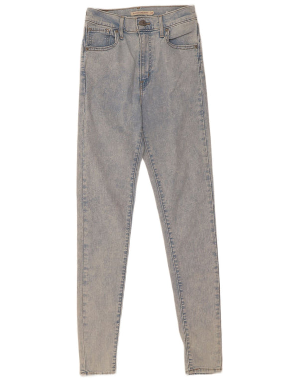 Levi's Womens Mile High Super Skinny Jeans W26 L30 Blue Cotton