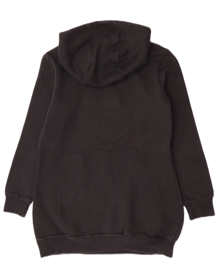 Adidas Womens Graphic Hoodie Jumper IT 46 Large Black Polyester