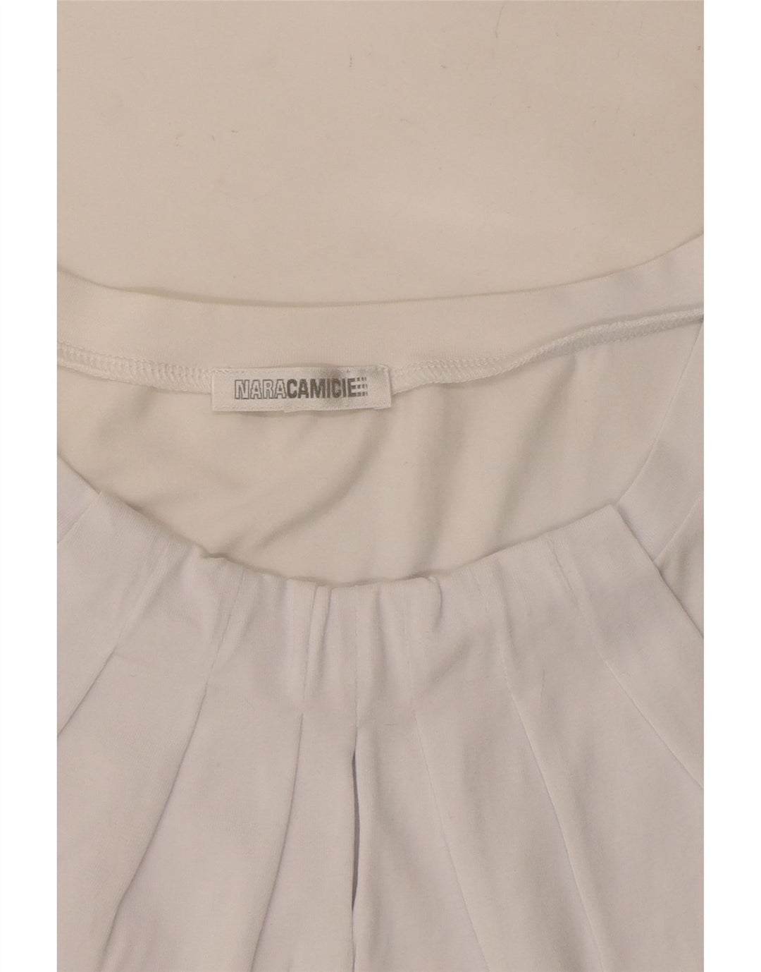 NARACAMICIE Womens Sleeveless Blouse Top UK 10 Small White Colourblock