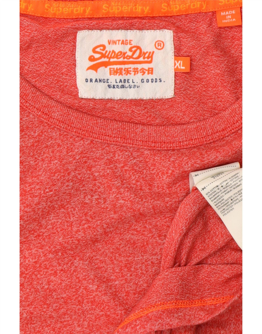 Superdry Mens Vest Top XL Red Flecked Cotton