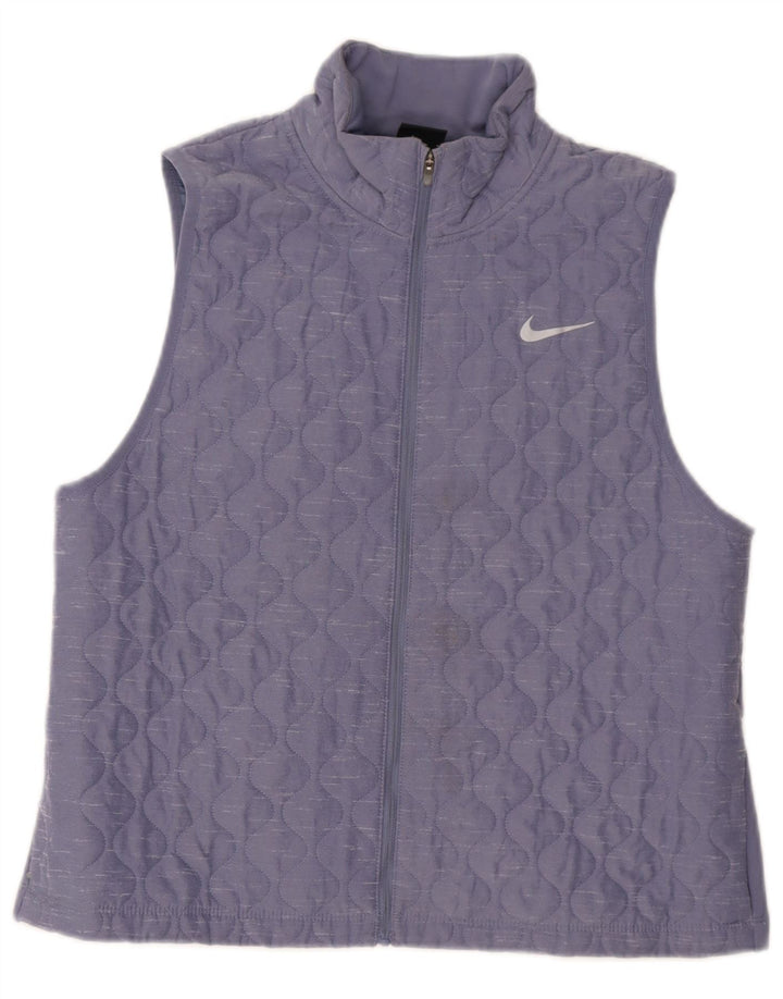 Nike Womens Running Quilted Gilet UK 16 Large Purple Polyester