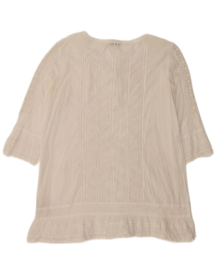Henry s Womens 3/4 Sleeve Oversized Tunic Top IT 40 Small White