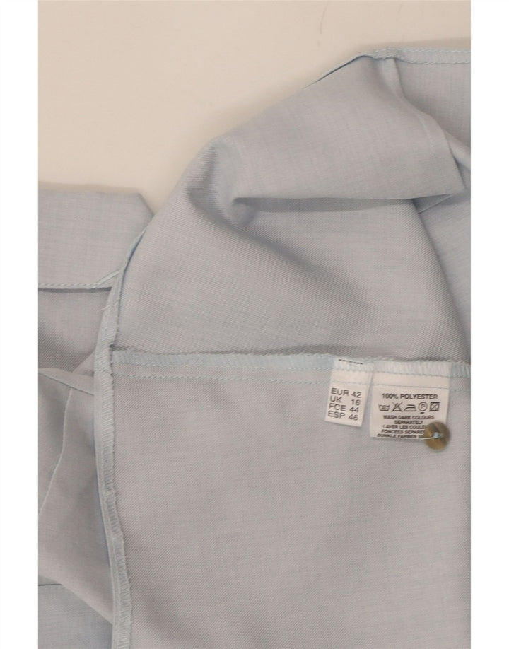 VINTAGE Womens Shirt UK 16 Large Blue Polyester Vintage Vintage and Second-Hand Vintage from Messina Hembry 