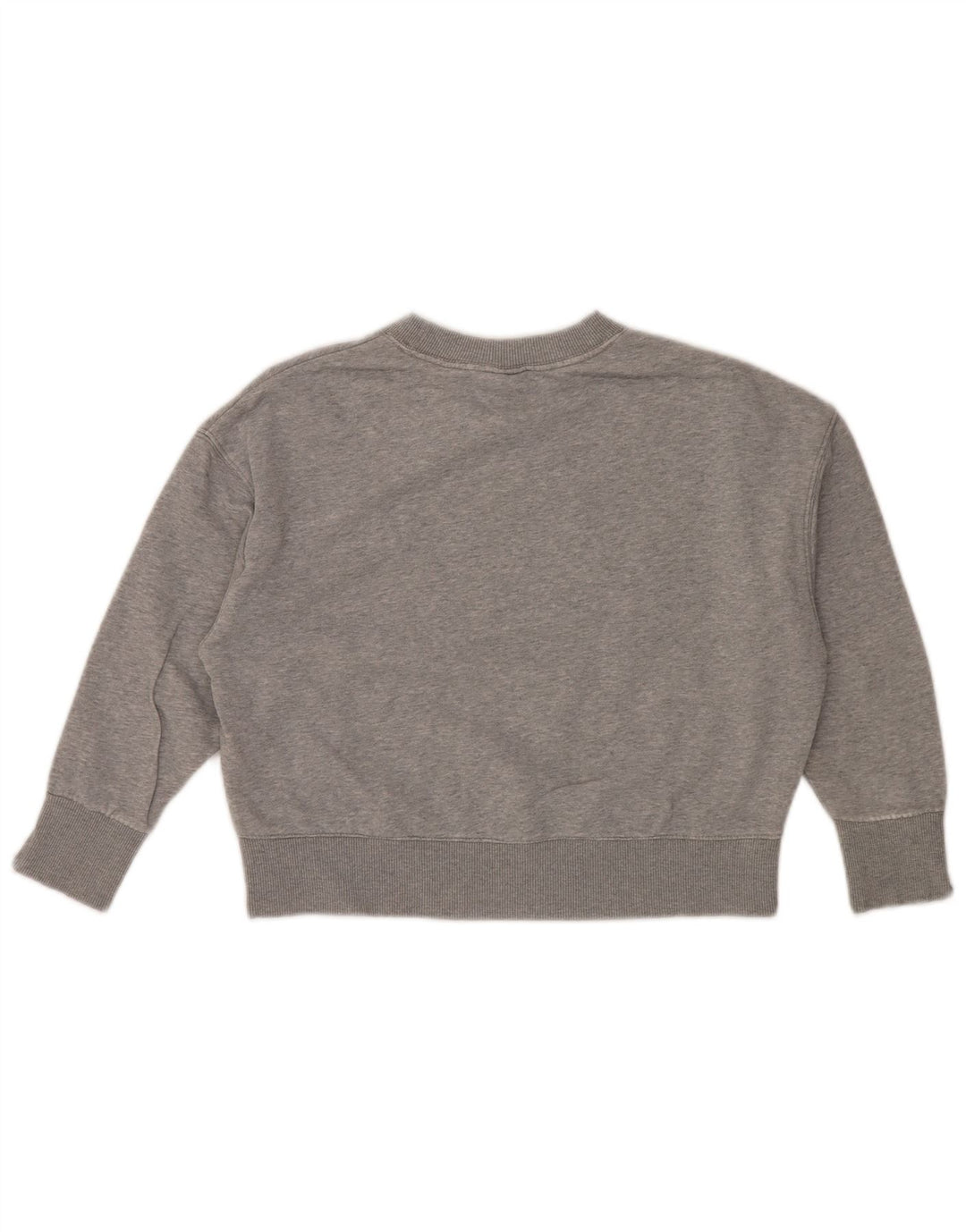 NIKE Womens Oversized Crop Batwing Sweatshirt Jumper UK 6 XS Grey