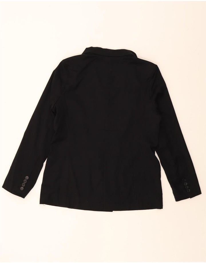 OASIS Womens 1 Button Blazer Jacket UK 14 Large Black Polyester Vintage Oasis and Second-Hand Oasis from Messina Hembry 