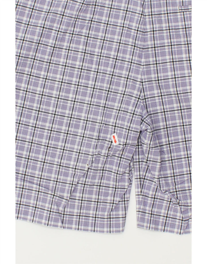 VINTAGE Womens Chino Shorts US 6 Medium W28 Blue Check Cotton Vintage Vintage and Second-Hand Vintage from Messina Hembry 