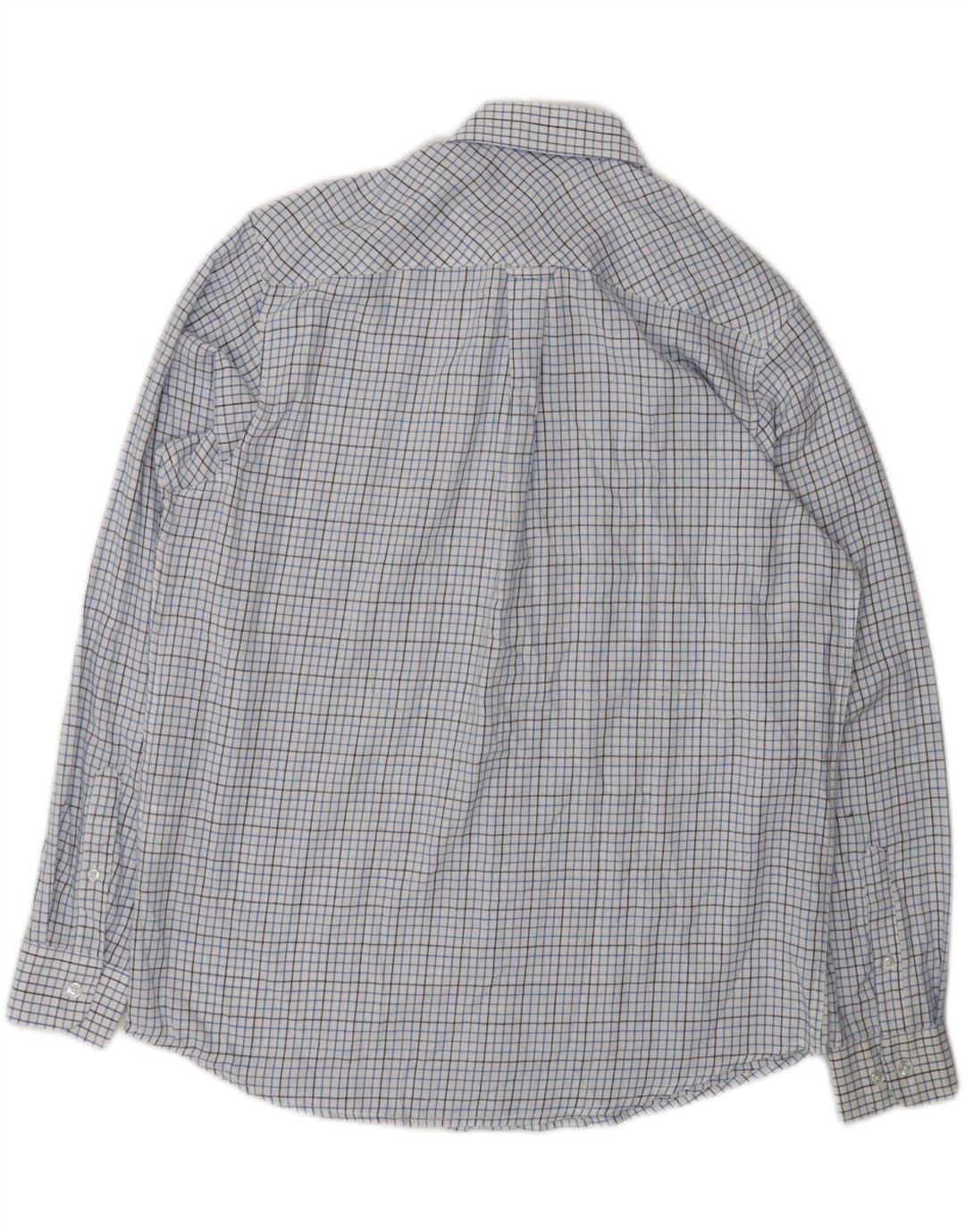 JAMES PRINGLE Mens Flannel Shirt Large Blue Check Polyester Vintage James Pringle and Second-Hand James Pringle from Messina Hembry 