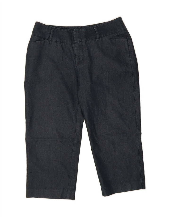 MOSSIMO Womens Straight Capri Trousers US 8 Medium W30 L21 Black Cotton Vintage Mossimo and Second-Hand Mossimo from Messina Hembry 