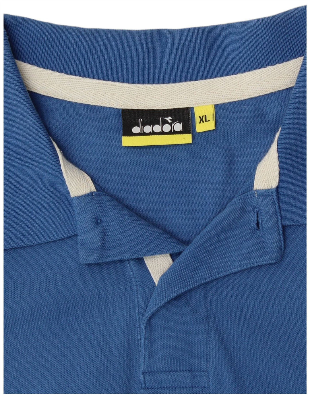 DIADORA Mens Polo Shirt XL Blue Cotton