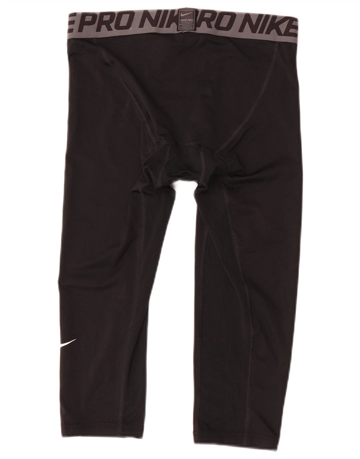 Nike Mens Compression Graphic Capri Leggings Medium  Black