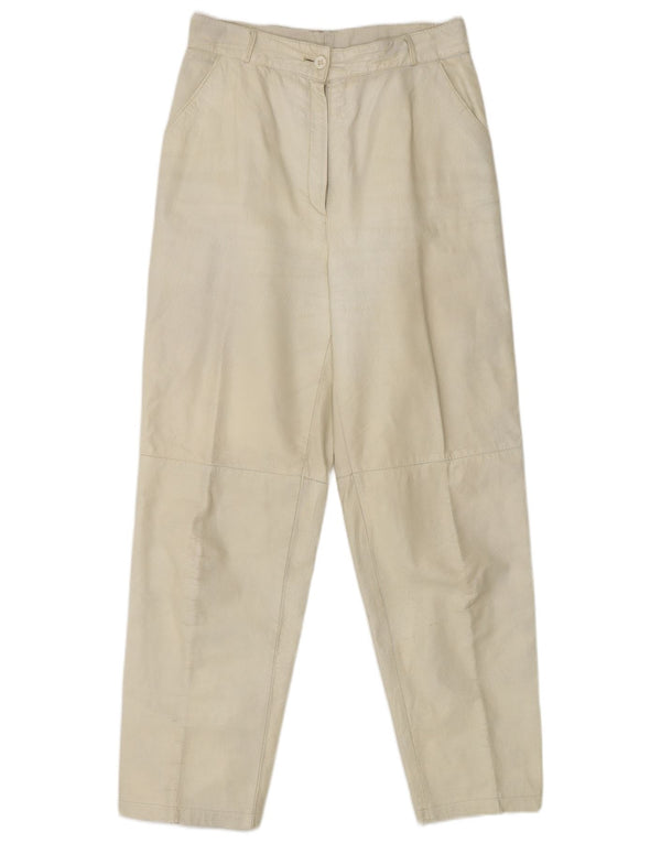 Vintage Womens High Waist Casual Trousers IT 38 XS W25 L28 Off White