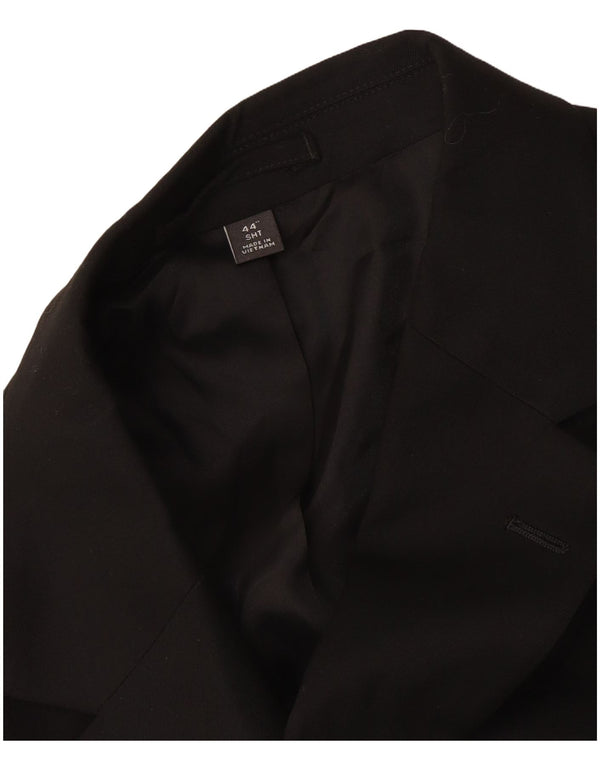 Marks & Spencer Mens 2 Button Blazer Jacket UK 44 XL Black