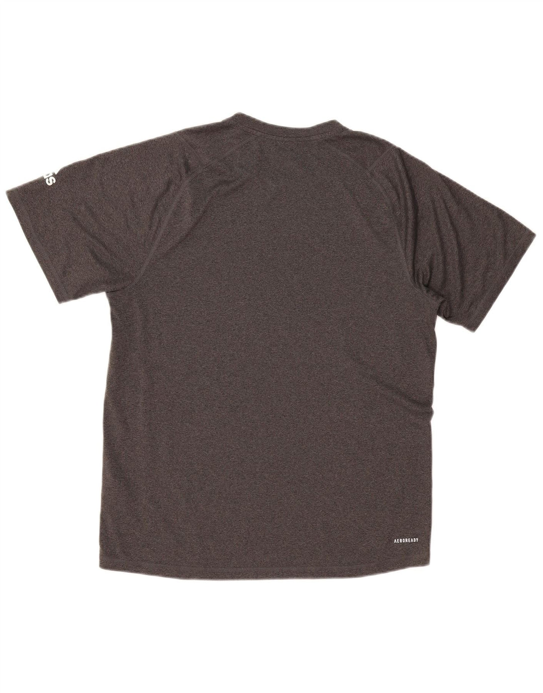 ADIDAS Mens Aeroready Graphic T-Shirt Top Medium Grey Polyester