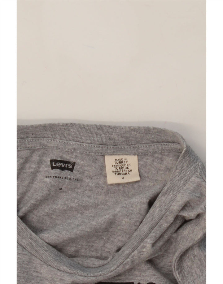 LEVI'S Mens Graphic T-Shirt Top Medium Grey Cotton Vintage Levi's and Second-Hand Levi's from Messina Hembry 