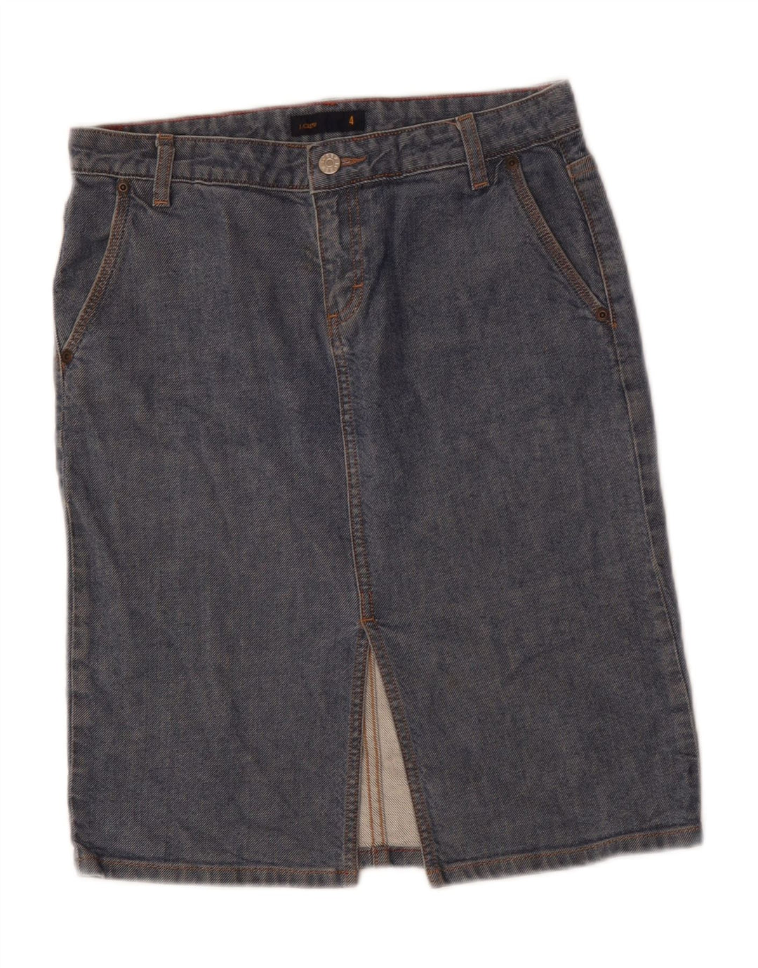 J. CREW Womens Denim Skirt US 4 Small W30 Blue Cotton
