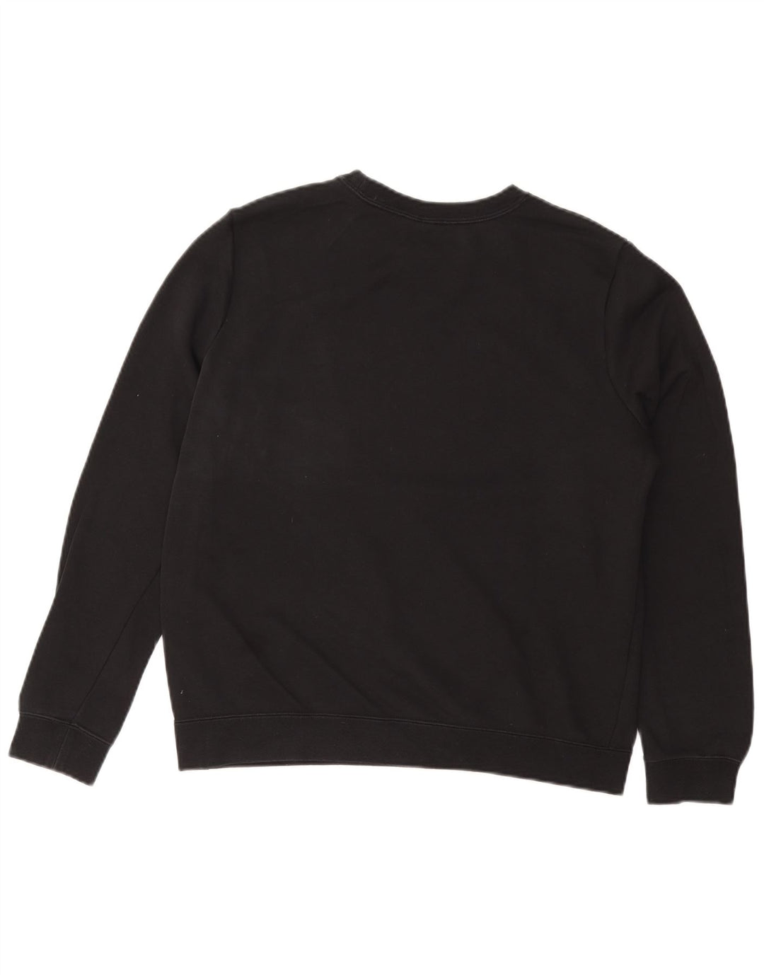 NIKE Womens Graphic Sweatshirt Jumper UK 14 Medium Black Cotton