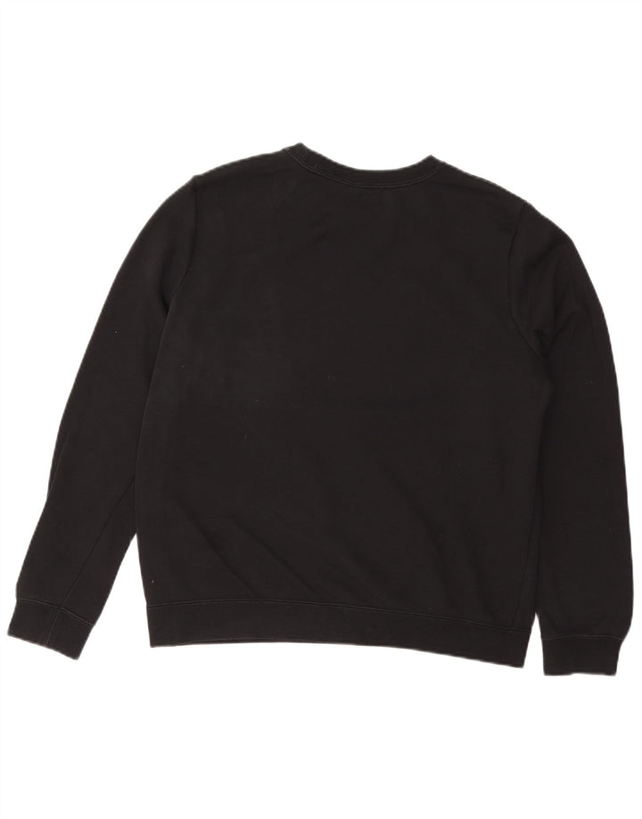 NIKE Womens Graphic Sweatshirt Jumper UK 14 Medium Black Cotton