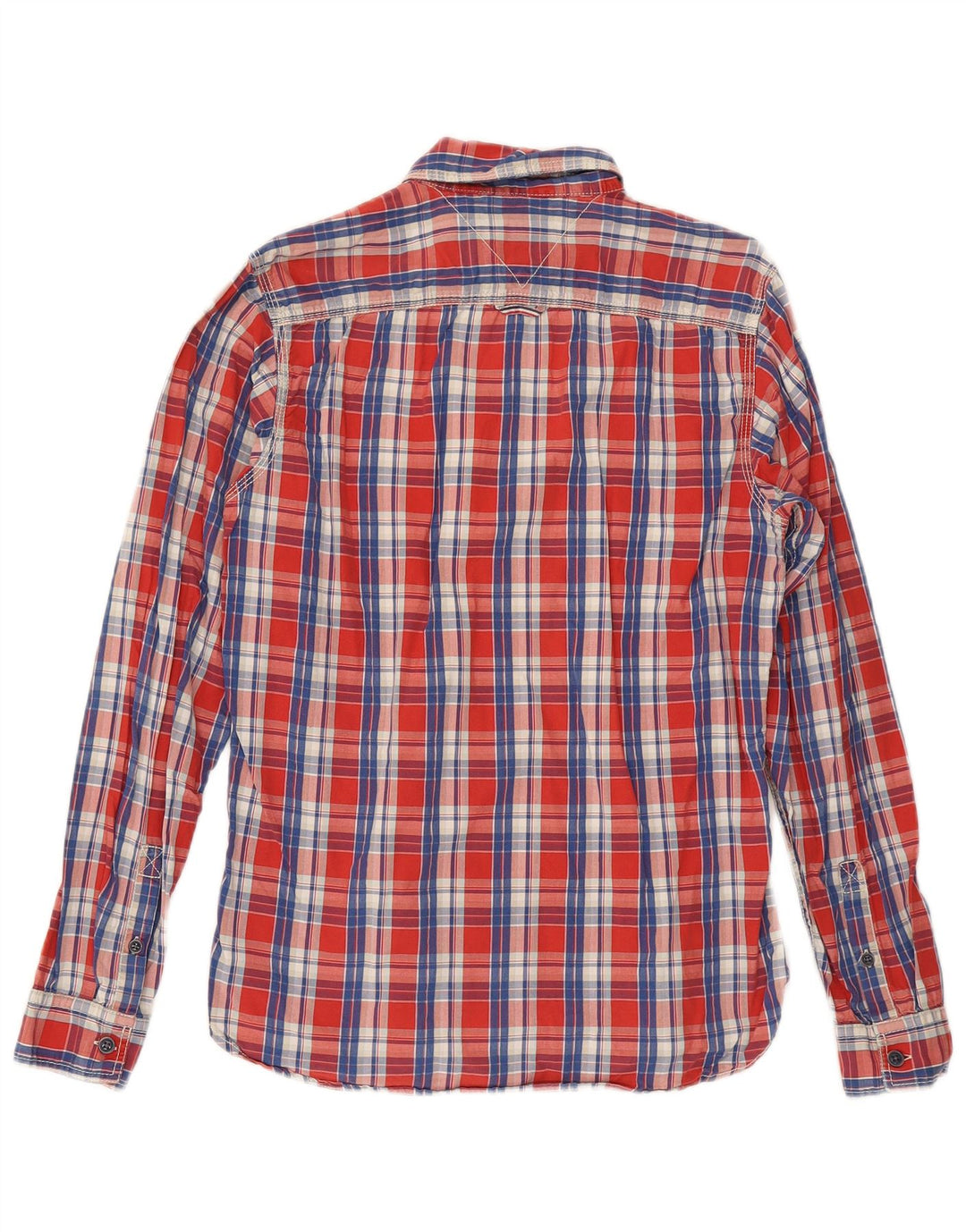 Tommy Hilfiger Mens Shirt Small Red Check Cotton