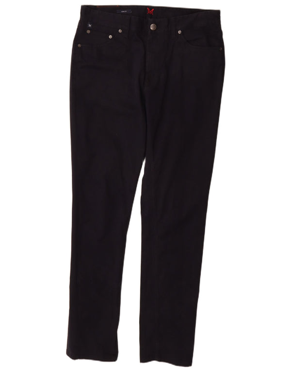 CREW CLOTHING Womens Slim Fit Casual Trousers W34 L31 Navy Blue Cotton