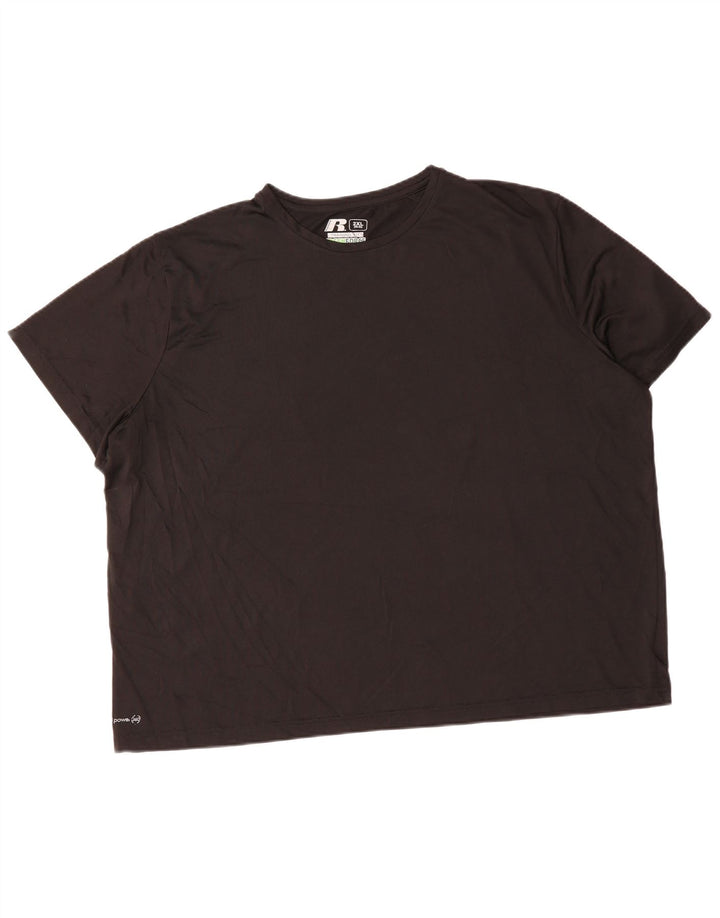 Russell Athletic Mens T-Shirt 2XL Black Polyester