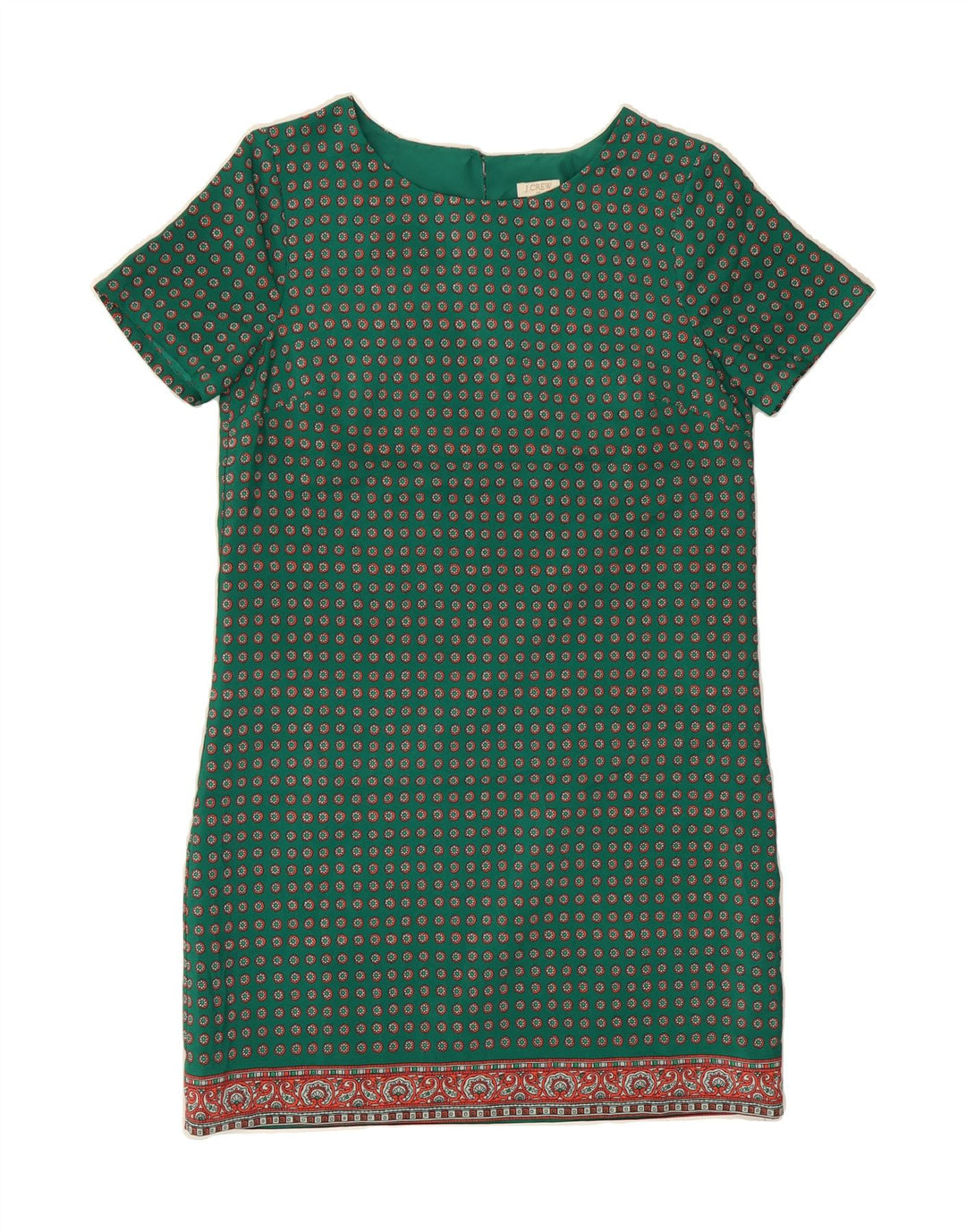 J. CREW Womens Shift Dress US 4 Small Green Floral Polyester Vintage J. Crew and Second-Hand J. Crew from Messina Hembry 