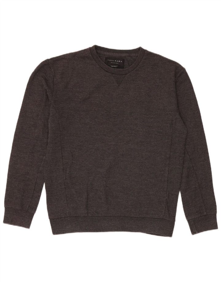 Zara Mens Sweatshirt Jumper Medium Grey