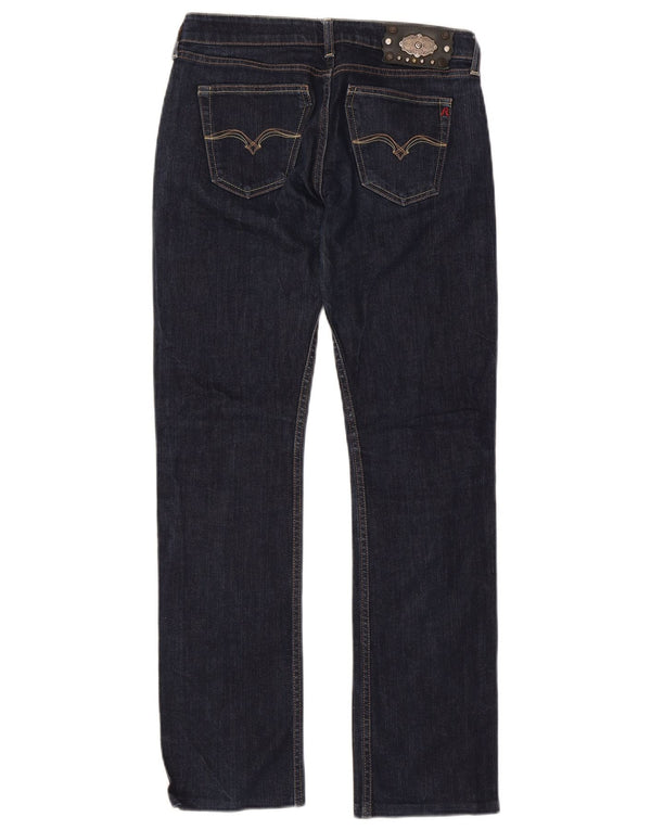 Replay Womens Loko Straight Jeans W28 L30 Navy Blue