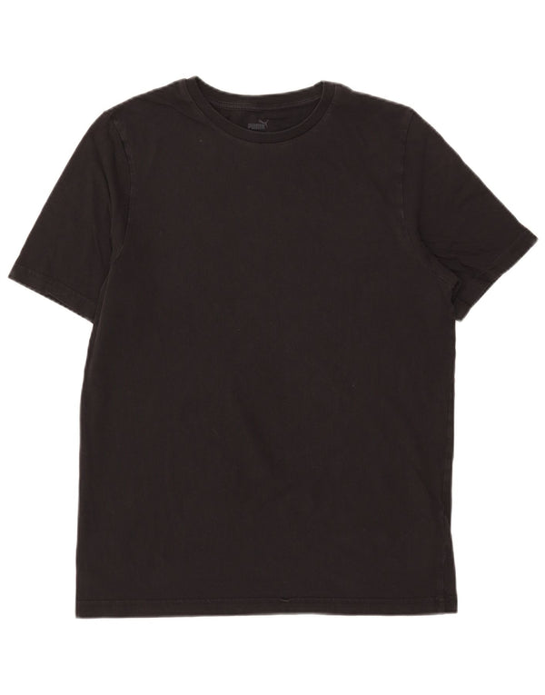 PUMA Mens T-Shirt Top Medium Black Cotton